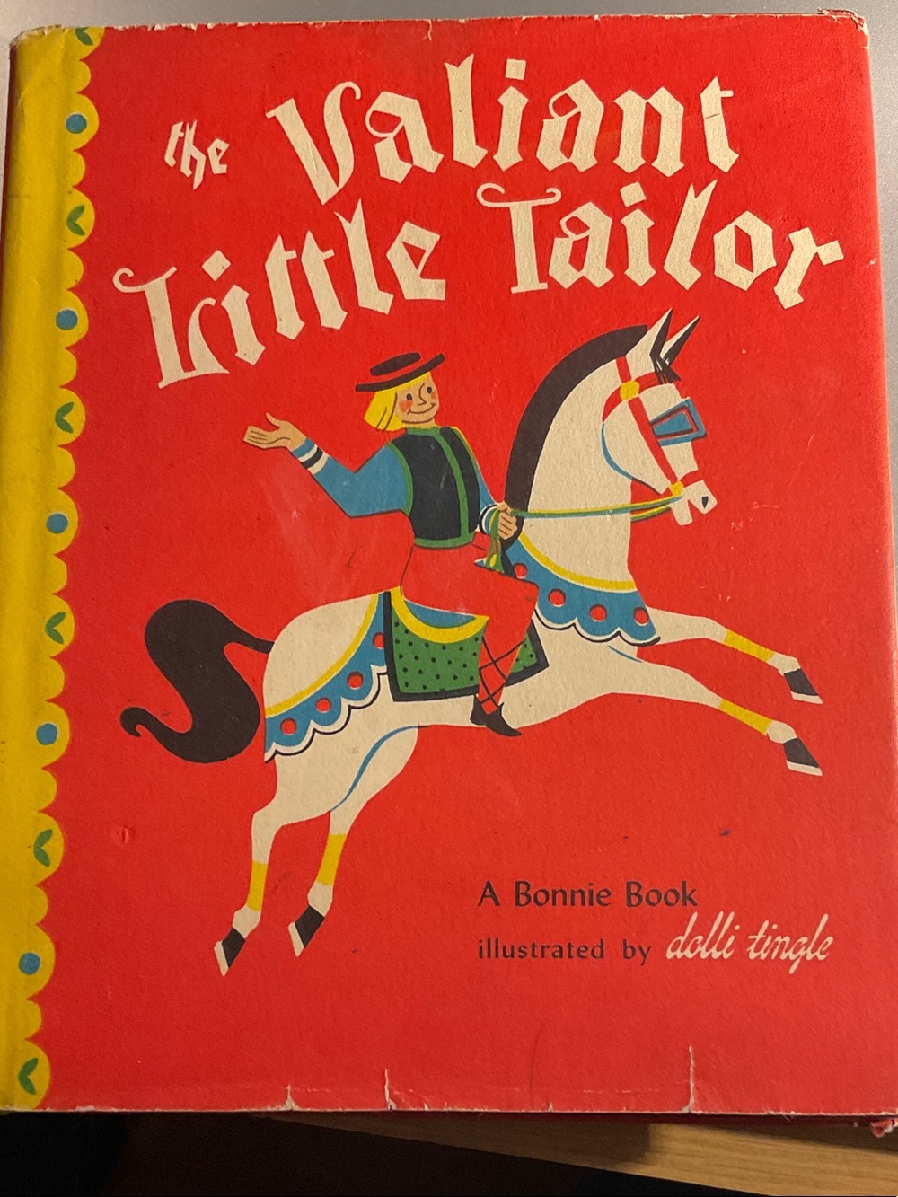 The Valiant Little Tailor - Vintage Red Illustrated Book